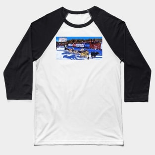 Iditarod Sled Dog Race Start in Alaska Baseball T-Shirt